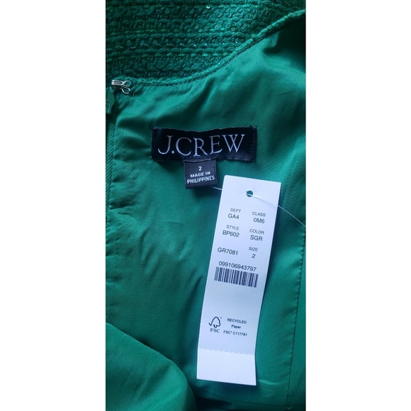 64. J.Crew Mini sheath dress in sequin tweed - Picture 9 of 10